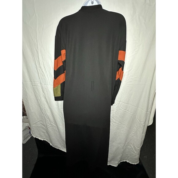 Zara Black Long Dress W/ Half Zip And Long Sleeves, Mock Neck - Picture 5 of 5